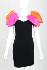 Vintage AJ Bari Tropical Puff Shoulder Dress on Mannequin front crop at Recess Los Angeles