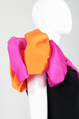 Vintage AJ Bari Tropical Puff Shoulder Dress on Mannequin shoulder at Recess Los Angeles