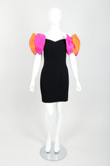 Vintage AJ Bari Tropical Puff Shoulder Dress on Mannequin front at Recess Los Angeles