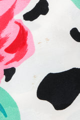 Vintage A.J. Bari Floral Print Ruched Cocktail Dress Stain at Recess