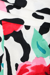 Vintage A.J. Bari Floral Print Ruched Cocktail Dress Hole at Recess