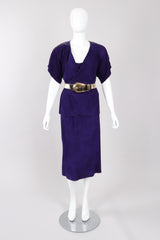 Vintage Abbé Margré Tissue Suede Tank Skirt ensemble on mannequin styled @ Recess LA