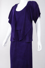 Vintage Abbé Margré Tissue Suede Tank Skirt ensemble on Mannequin angle @ Recess LA