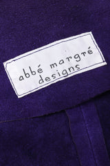Vintage Abbé Margré Tissue Suede Tank Skirt ensemble label @ Recess LA