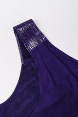 Vintage Abbé Margré Tissue Suede Tank Skirt ensemble strap snake detail @ Recess LA