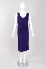 Vintage Abbé Margré Tissue Suede tank jacket skirt Ensemble on Mannequin front @ Recess LA