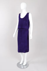 Vintage Abbé Margré Tissue Suede Tank Skirt ensemble on Mannequin angle @ Recess LA
