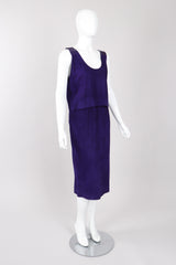 Vintage Abbé Margré Tissue Suede Tank Skirt ensemble on Mannequin angle @ Recess LA