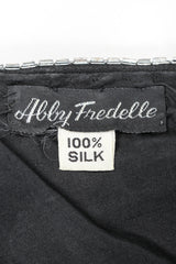 Recess Designer Consignment Vintage Abby Fredelle Deco Beaded Flapper Plunge Back Pointed Hem Carwash Dress Los Angeles Resale