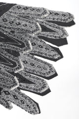 Recess Designer Consignment Vintage Abby Fredelle Deco Beaded Flapper Plunge Back Pointed Hem Carwash Dress Los Angeles Resale