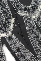 Recess Designer Consignment Vintage Abby Fredelle Deco Beaded Flapper Plunge Back Pointed Hem Carwash Dress Los Angeles Resale