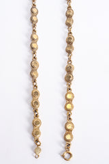 Vintage Accessocraft Triple Medallion Plate Pendant Necklace clasp  and wear at Recess Los Angeles