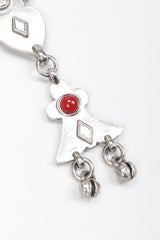 Recess Los Angeles Vintage Accessocraft Antiqued Silver Byzantine Bib Choker Necklace