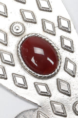 Recess Los Angeles Vintage Accessocraft Antiqued Silver Byzantine Bib Choker Necklace