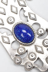 Recess Los Angeles Vintage Accessocraft Antiqued Silver Byzantine Bib Choker Necklace