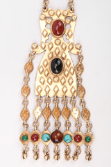 Recess Los Angeles Vintage Accessocraft Long Byzantine Cabochon Plate Necklace