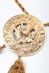 Recess Los Angeles Vintage Accessocraft Thistle Plate Pendant Necklace