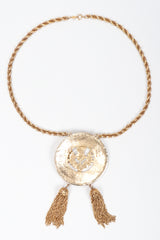 Recess Los Angeles Vintage Accessocraft Thistle Plate Pendant Necklace