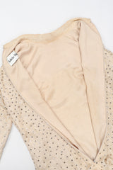 Recess Los Angeles Vintage Adele Simpson Iridescent Crystal Champagne Lamé Naked Dress