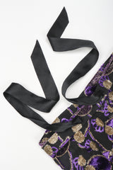 Recess Designer Consignment Vintage Adolfo Velvet Lamé Burnout Wrap Skirt Los Angeles Resale