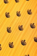 Recess Los Angeles Vintage Adolfo Gold Crown Print Silk Bow Blouse