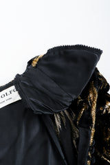 Vintage Adolfo Gathered Velvet Lamé Gown on Mannequin Shoulder Pad at Recess