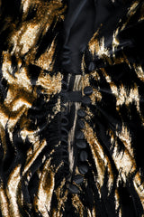 Vintage Adolfo Gathered Velvet Lamé Gown on Mannequin Fabric at Recess