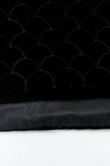 Vintage Adolfo for Saks Velvet Scale Pattern Top & Skirt Set hem @ Recess Los Angeles