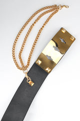 Vintage Adoppia Vita Leather Chain Drape & Plate Belt chain/plate @ Recess LA