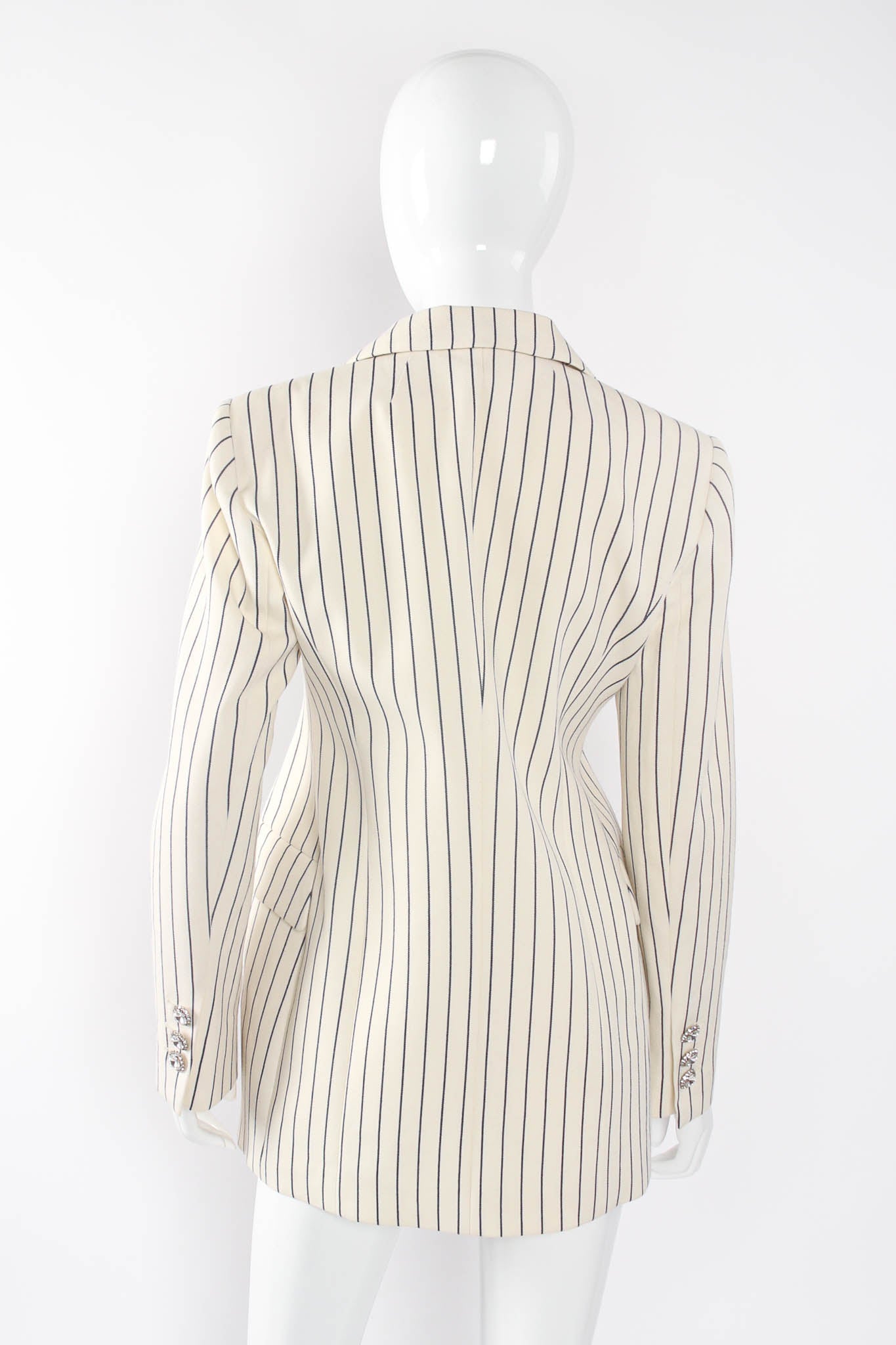 2019 S/S Alessandra Rich Rope Stripe Jacket Set on mannequin back at Recess Los Angeles