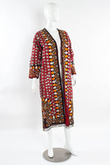 Vintage Afghan Embroidered Coin Charm Bell Coat mannequin side angle @ Recess Los Angeles