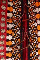 Vintage Afghan Embroidered Coin Charm Bell Coat rope ties @ Recess Los Angeles