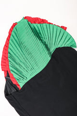 Recess Los Angeles Designer Consignment Vintage Akira Asymmetrical Pleated Fan Shoulder Dress