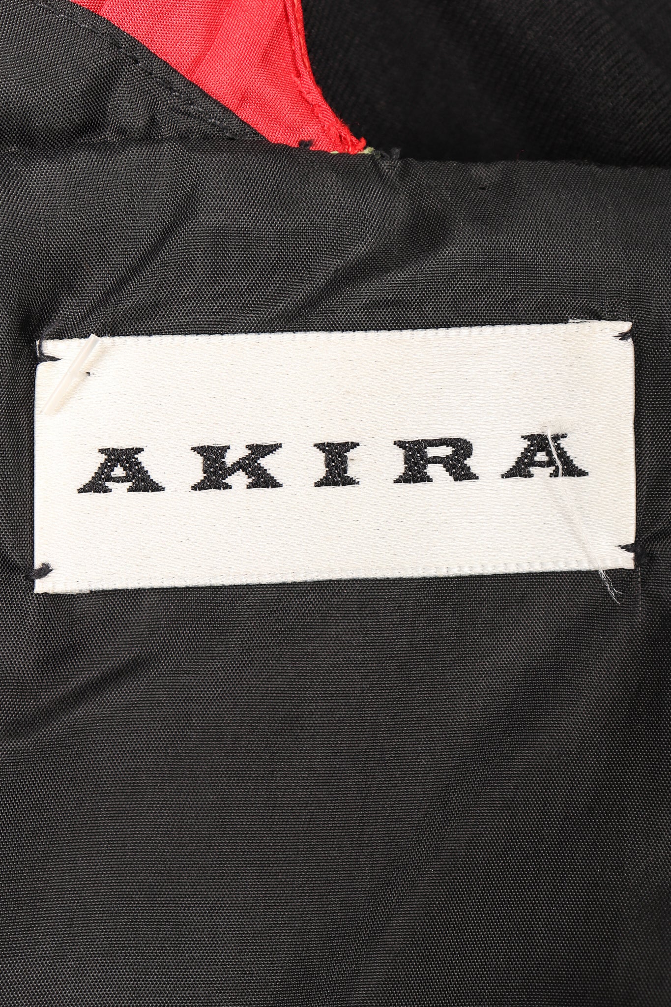 Recess Los Angeles Designer Consignment Vintage Akira Asymmetrical Pleated Fan Shoulder Dress