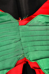 Recess Los Angeles Designer Consignment Vintage Akira Asymmetrical Pleated Fan Shoulder Dress