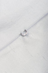 Recess Los Angeles Vintage Akris Raw Silk Mandarin Collar Crop Top