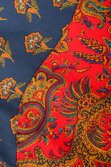 Vintage Anne Klein Flower & Paisley Tie Wrap Skirt Fabric at Recess LA