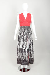 Vintage Al Cooper Polka Dot Romper Hostess Skirt Set Front at Recess