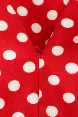 Vintage Al Cooper Polka Dot Romper Hostess Skirt Set Back Zipper at Recess