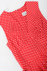 Vintage Al Cooper Polka Dot Romper Hostess Skirt Set Romper Bodice Crop at Recess