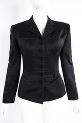 Vintage Alaia Satin Bustier Jacket on Mannequin front crop at Recess Los Angeles