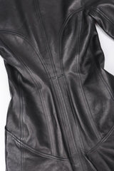 Recess Designer Consignment Vintage Alaia Wide Lapel Leather Trench Coat Los Angeles Resale