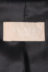 Recess Designer Consignment Vintage Alaia Wide Lapel Leather Trench Coat Los Angeles Resale