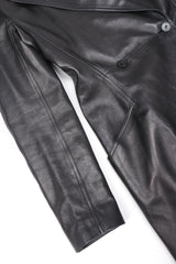 Recess Designer Consignment Vintage Alaia Wide Lapel Leather Trench Coat Los Angeles Resale