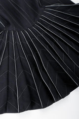 Vintage Alaia Pinstripe Pleated Skirt Detail at Recess