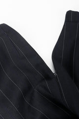 Vintage Alaia Pinstripe Pleated Skirt Zipper Closure at Recess
