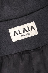 Recess Los Angeles Vintage Alaia Double-Breasted Long Wool Reefer Coat