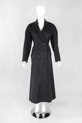 Recess Los Angeles Vintage Alaia Double-Breasted Long Wool Reefer Coat