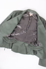 Vintage Alaia Leather Tie Peplum Jacket lining at Recess Los Angeles