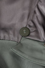 Vintage Alaia Leather Tie Peplum Jacket extra button at Recess Los Angeles